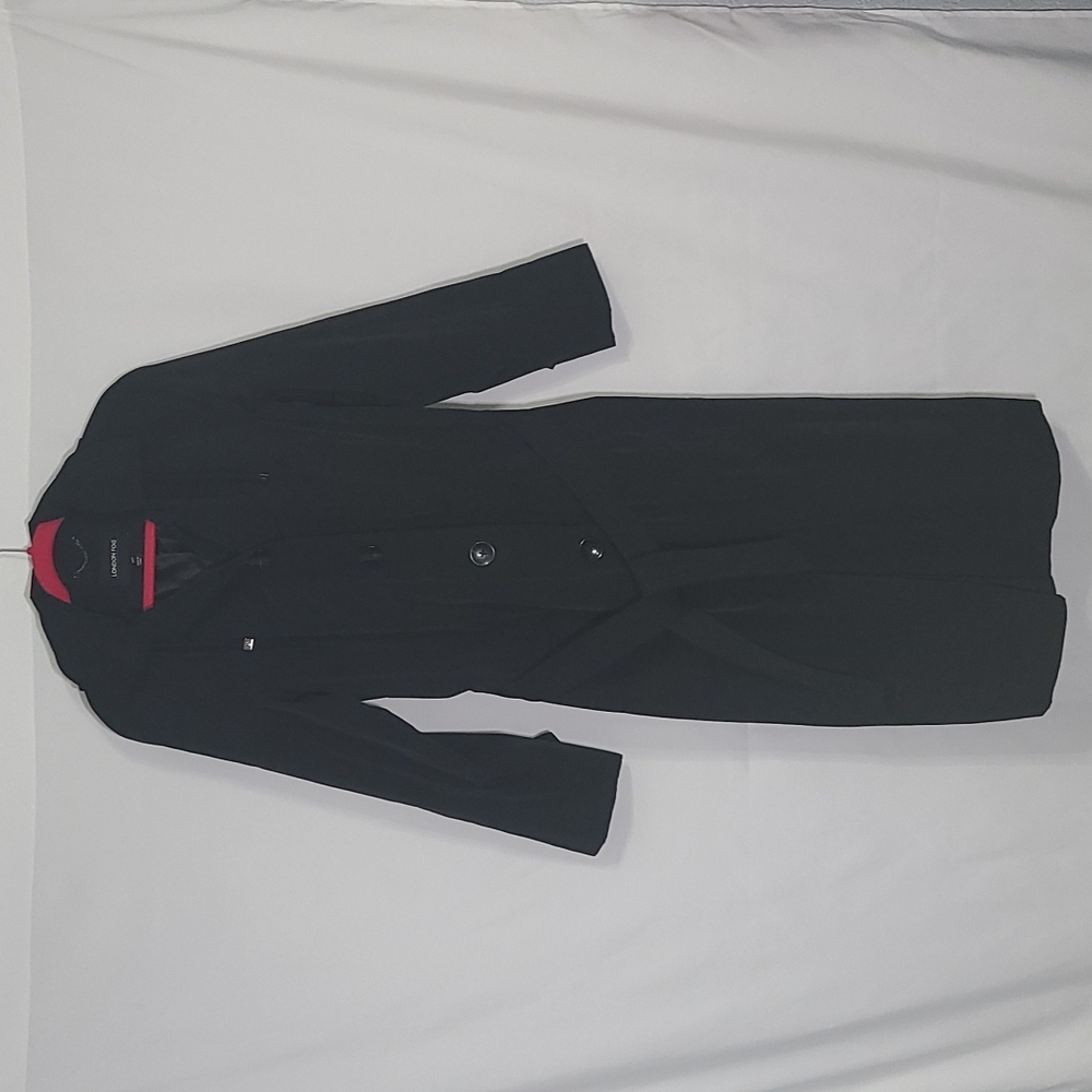 London Fog Rain Coat, Size 12P, Black